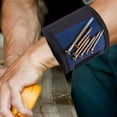 thumbnail image 3 of Bracelet Magnétique Porte-Outils Poignet Organisateur 3 Rangées Ceinture Auto-Adhésive Réglable pour Électriciens Réparateurs Assembleurs Tenant Vis Clous Forets, 3 of 7