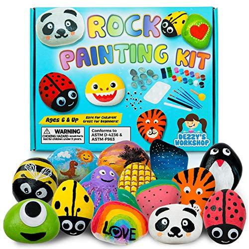 Creativity Arts and Craft Set-Variety Rock Painting Kit-Christmas Gift Toys for Kids Girls Age 6-12 Years Old 