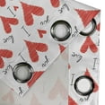 thumbnail image 4 of Ambesonne Love Grommet Curtain, Hand Writing Valentines, 50" x 120", Vermilion Black White, 4 of 6