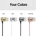 thumbnail image 3 of USB Type-C In-Ear Wired Metal Earphone Headset USB-C Earphone Earbuds In-line Control w/ Mic for 6 Note 3 MIX 2 Letv LeEco Le 2 3 Smartisan Pro Pro 2 Rose Gold, 3 of 7