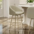 thumbnail image 5 of Amisco Nelly 26 In. Swivel Counter Stool - Beige Fabric / Golden Metal, 5 of 9