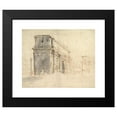thumbnail image 2 of Gaspar Van Wittel 24x20 Black Modern Framed Museum Art Print Titled - The Arch of Septimius Severus in the Roman Forum, with the Column of Phocas at the Left and the Temple of Saturn at the, 2 of 5