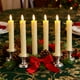 thumbnail image 1 of Velas de cera de 7,5 pulgadas, sin llama, a pilas, con temporizador y regulador de intensidad, 6 portavelas blancos para ceremonias, fiestas, Navidad y Halloween., 1 of 5
