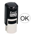 thumbnail image 1 of ExcelMark Tampon d'Inspection Rond Auto-Encreur Personnalisé - Diamètre 5/8 Pouces (1 Ligne), 1 of 4