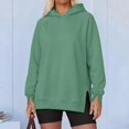 thumbnail image 6 of Trwkzve Long sleeve Hoodie Womens With Hood Sweatshirts Mint Green M, 6 of 7