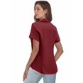 thumbnail image 3 of Zeagoo Short Sleeve Button Down Blouses for Women Tailored Business Work Shirts Summer Tops, 3 of 6