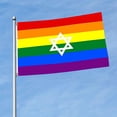 thumbnail image 5 of Israel Rainbow Flag 3x5ft Israeli Flag Body Flag 3x5ft Flag, 5 of 5