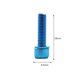thumbnail image 1 of Ciclismo 6 tornillos para vástago de bicicleta M5 x 18 mm cabeza Allen tornillos para vástago MTB con arandela (azul) Likrtyny Para estrenar, 1 of 8