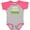 Baseball Heather and Hot Pink, variant on Inktastic Here Comes Trouble Boys or Girls Baby Bodysuit