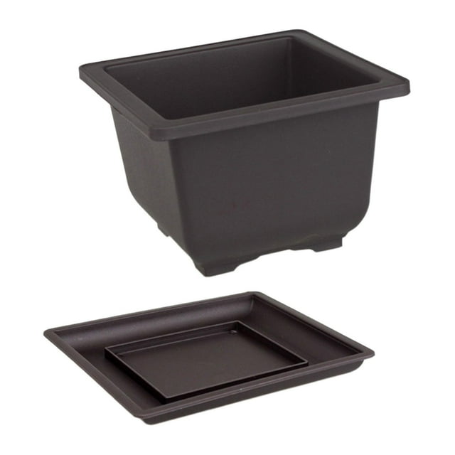 Guardoinrt Training Pots with Tray Modern Sturdy plants pot Practical Portable for Yard Patio Square Deep L
