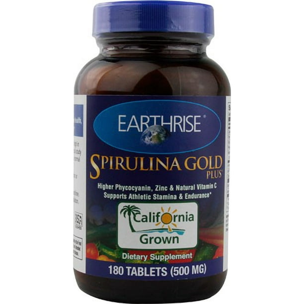 Earthrise Spirulina Gold Plus Tablets, 500 Mg, 180 Ct