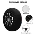 thumbnail image 2 of Bingfone Colorful Donut Spare Tire Cover Weatherproof Universal Wheel Protectors for RV Camper Travel Trailer SUV Truck-15 inch, 2 of 8