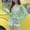 Green, variant on qelini Beach Cover up for Women Long Sleeve Sun Protection Swimsuit Cover Up Solid Color Cover Up Tunic Summer