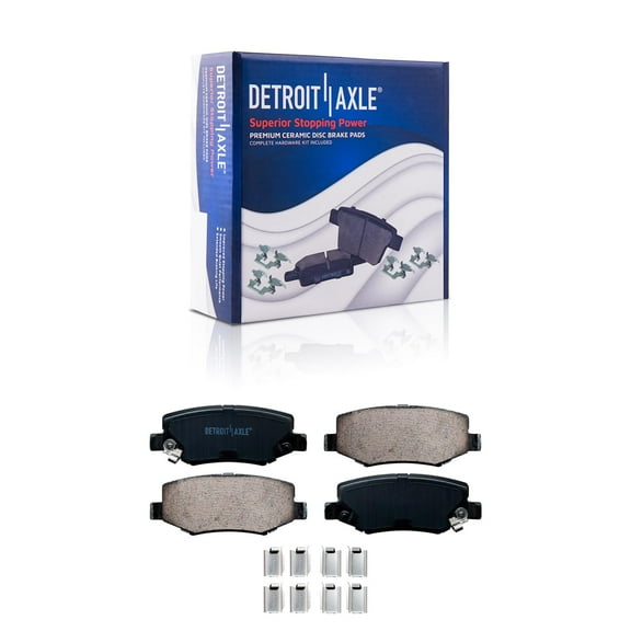 Detroit Axle - Rear Ceramic Brake Pads Replacement for Jeep Liberty Wrangler JK Dodge Nitro