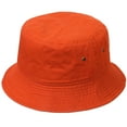 thumbnail image 5 of Bucket Hat for Men Women Unisex 100% Cotton Packable Foldable Summer Travel Beach Outdoor Fishing Hat - SM Orange, 5 of 6