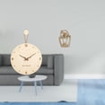 thumbnail image 2 of Reloj de pared decorativo colgante de pared de madera de resina, estatua abstracta silenciosa, escultura de arte nórdico moderno, regalo elegante, ade, 2 of 8