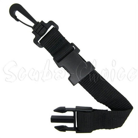 Scuba Diving Black Utility Mask Fin Keeper Holder Strap with Quick Release Loop