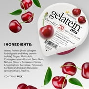 Gelatein Plus Cherry: 20 grams of protein. Ideal for clear liquid diets, swallowing difficulties, dialysis and oncology. Great pre or post-workout snack. (36 pack)