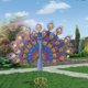 thumbnail image 4 of Decoración de pavo real, estatua de pavo real de hierro realista resistente a los desvanecimientos Ligeros para el césped, 4 of 7