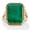 Yellow Gold-Plated Brass, variant on 9.05 Cttw. Green Emerald and White Topaz Two-Tone Gold-Plated Silver Ring