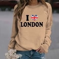 thumbnail image 1 of TINZ Chandail de Sport Décontracté pour Femmes, Style Britannique à la Mode avec Lettres Imprimées, Col Rond, Manches Longues (2) Veste Ajustée avec Capuchon Manteau Femme Fermeture Éclair devant Chandail à Capuchon à Fermeture à Glissière Femme, 1 of 3