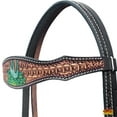 thumbnail image 4 of Hilason Horse Cactus Hand Painted American Leather Breast Collar Headstall Brown, 4 of 8