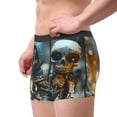thumbnail image 2 of Sikiie Cute Skeletons Figurines Print Men's Boxer Briefs, Elastic Waistband Boxer Briefs Leggings-XX-Large, 2 of 5