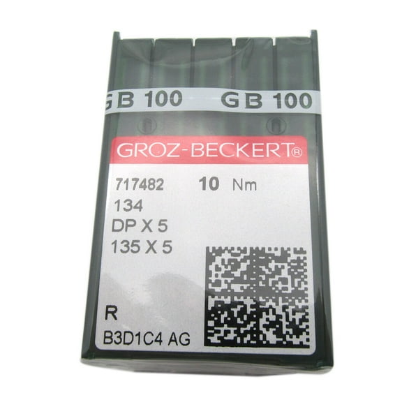 GROZ-BECKERT Needle in CKPSMS Clear Plastic Box- 100 GROZ-BECKERT Sewing Needle 135X5 DPX5 Many Sizes (DPX5 21/130)