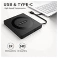 thumbnail image 2 of USB3.0 Type-C External CD DVD RW Super Drive - Portable Disc Burner Writer Optical Drive, 2 of 5