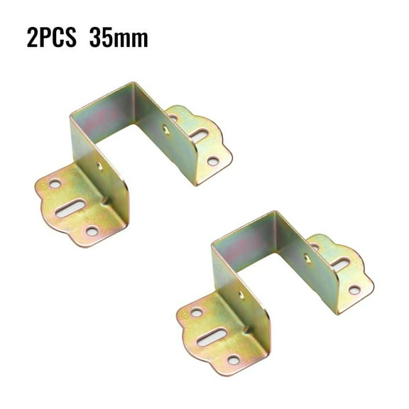 2pcs Brass Connection Corner Bed Hinge Tone Furniture Wood Bed Rail Hook Bracket Bed Support Furniture Fitting Snap Hardware