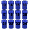 thumbnail image 6 of TOPTIE 12-Pack Numbered Scrimmage Pinnies Sports Vests Team Practice Mesh Jerseys #13-24-Orange (#13 to 24)-Adult, 6 of 6