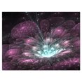 thumbnail image 2 of Purple Fractal Flower - Modern Floral Canvas Art Print, 2 of 3