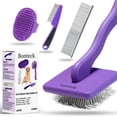 thumbnail image 1 of Kit de aseo Bonteck para perros grandes, cepillo para perros grandes, color morado, 1 of 9