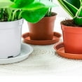 thumbnail image 2 of 6 Pack Plastic Plant Saucer Heavy Duty Planter Saucers 10 inch Plant Pot Saucers Plastic Water Trays for Indoors and Outdoors Flower Plant Plant Drip, Terracotta, 2 of 8