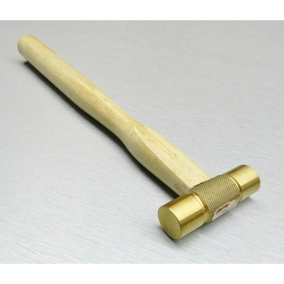 4oz Brass Hammer Flat FACE Head Solid Brass Metalsmith Hobby and Craft Soft Hammer By JTS