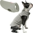 thumbnail image 1 of Gooby Fleece Vest Dog Sweater - Gray, Small - Warm Pullover Fleece Dog Jacket With O-Ring Leash - Winter Small Dog Sweater Coat - Cold Weather Dog Clothes For Small Dogs Boy Or Girl, 1 of 2