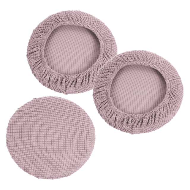 Funda para taburete de bar Uxcell de 11", paquete de 3 fundas para taburete de 11"-16", rosa claro