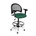 thumbnail image 3 of OFM Moon Series Model 336-V-AA3DK Anti-Microbial/Anti-Bacterial Vinyl Swivel Task Chair with Arms and Drafting Kit, Charcoal, 3 of 7