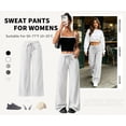 thumbnail image 2 of TEMOFON Wide Leg Sweatpants Womens Pants Baggy Lounge Casual Pants Drawstring Sweat Pants with Pockets, 2 of 8