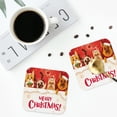 thumbnail image 5 of Disketp Animals Merry Christmas Funny Coasters,6 Pcs Leather Coasters With Holder, Perfect Housewarming Hostess Gifts,Protect Furniture From Water Marks Scratch And Damage, 5 of 9