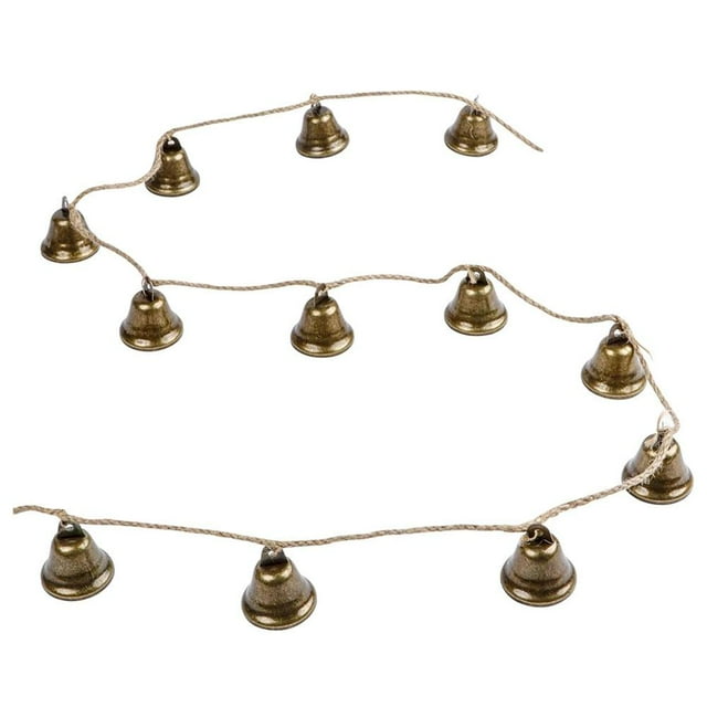 Metal Bell String Christmas Tree Bells Decoration Hanging Xmas Party Accessories Favors Garland Nament Wind