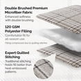 thumbnail image 5 of Southshore Fine Linens Vilano Plaid Mocha Full Queen Quilt Set, 3 Piece Lightweight Farmhouse Plaid Coverlet with 2 Standard Shams, 120 GSM Fill, 5 of 9