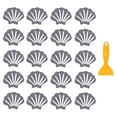 thumbnail image 2 of 20Pcs Rubber Shell Bathroom Anti-Slip Stickers and Scrapers 20Pcs Non Slip Bathtub Stickers Sea Shape Shower Stickers for Beach Bathroom Decorations, 2 of 7