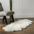 thumbnail image 3 of Genuine Sheepskin Rug Extra Soft Natural Pelt Natural , Double Pelt 2' x 6', 3 of 6