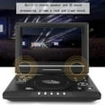 thumbnail image 4 of 9.8 "Portable DVD Player, Mini TV 3D TV Sound 270 ° Rotating Screen, FM Radio Function Play CD / DVD / VCD / EVD / MPEG4 Disc / USB Stick / SD / MS / MMC Memory Card, etc. (EU), 4 of 4