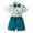 B001, variant on YTDSCS Baby Boys Gentleman Suit Clothes, Kids Floral Print Short Sleeve Shirt with Bowtie + Shorts 4PCS Set Send Belt for 9 Months-6 Years