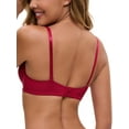 thumbnail image 3 of INSPIRE CHIC Women's Convertible Bra Half Cup French Underwire Maximizer Push Up Bow Decoration Lingerie S Red, 3 of 4
