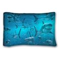 thumbnail image 1 of RYLABLUE Underwater World Shark In The Deep Sea Ocean Animal Fish Pillow Case Zippered Pillow Cover Soft Rectangle Pillowcase Size 20x30 Inches Two Sided Print, 1 of 1