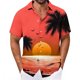 thumbnail image 2 of Ceisia Men's Crimson Flame Surfing Coconut Shadow Print Short Sleeve Button Down Hawaiian Shirt With Chest Pocket Multicolor XXXL Gifts, 2 of 6