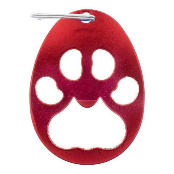 West Coast Paracord Paw Print Key Chain & Bottle Opener with Silver Split Key Ring - Many Colors and Pack Sizes Available